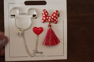 Colección Disney Cristal Mickey Colgante y Minnie Arco Set de 2 NUEVO L#14 - Imagen 1 de 2
