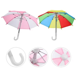 2PCS Photo Prop Kids Umbrella Toy Micro Landscape Decoration Umbrella For Doll - Picture 1 of 11