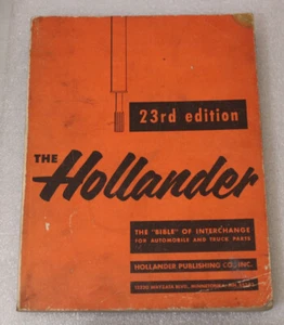 Hollander Auto Truck Interchange Manual 23rd Edition 1946-1956 Reprint - Picture 1 of 5
