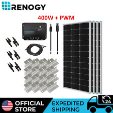 Renogy 400W 12V Monocrystalline Solar Starter Kit W/ 30A PWM Charger Controllor