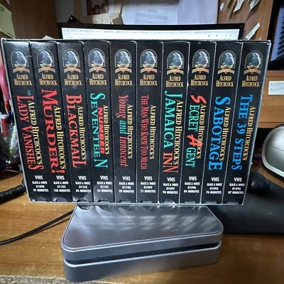 Alfred Hitchcock 10 Film Classics Box Set VHS Video Secret Agent Sabotage etc. - Image 1 of 4