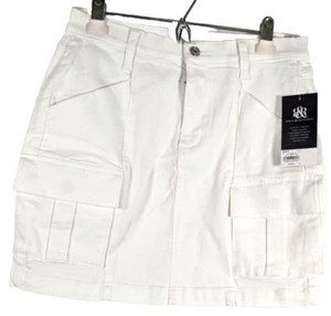 Rock & Republic women's white jean skirt NWT - Picture 1 of 6