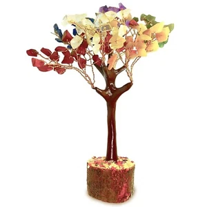 Seven Chakra Crystal Bonsai Tree, Feng Shui Vastu Good Luck Decor (Small)... - Picture 1 of 1