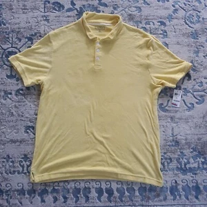 Club Room Men's Reverse Terry Polo Yellow Size Medium - Picture 1 of 5