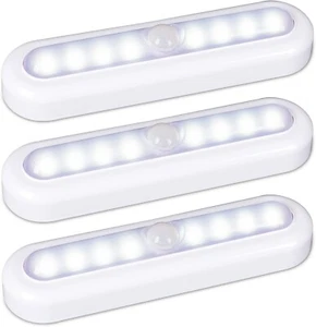 3 Pack 18cm Motion Sensor Lights Indoor Cordless LED Battery Powered for Closet - Picture 1 of 8