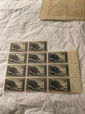 US-(-1934-)Scott # 746-National Parks-7c.  Block of 11-MNH #11 - Image 1 of 2