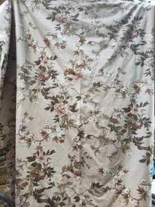 Single CROWNSON Lavente Reclaimed Curtain Drapes with Floral Design - Picture 1 of 8