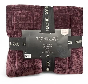 Rachel Zoe Full/Queen Plum Chenille Quilt 88”x92” - Picture 1 of 3
