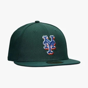 New Era x MLB 'New York Mets' 59FIFTY Fitted Hat Dark Green 70859666 - Picture 1 of 7