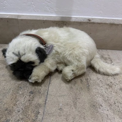 Vintage Perfect Petzzz Pug Dog Puppy Soft Breathing Life-like Animal Furry Pet - Image 1 of 4