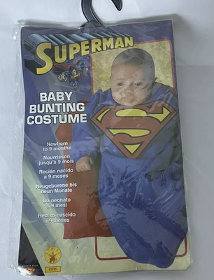 Disfraz de Superman Rubíes Talla Recién Nacido - 9 Meses Bebé Nuevo en Paquete Halloween Foto 1 de 3