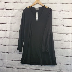 MICHAEL STARS Shift Dress Womens Small Cutout Pullover Long Sleeve Black NWT - Picture 1 of 10