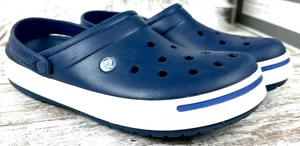 EUC! CROCS Crocband II Slip-On Clogs Men’s Size 11 Navy Waterproof Comfort - Picture 1 of 12