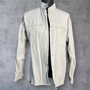 Vintage The North Face Button Up Shirt Womens Medium Gray 100% Cotton Hong Kong - Picture 1 of 17