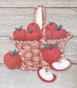 Fruta Manzana Cocina Pegatina Cesta Brillante 5.5 Pulgadas 1 pieza - Imagen 1 de 2