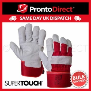 12 Pares Elite Seguridad Guantes de Trabajo Cuero Forro Polar Resistente Robusto - Imagen 1 de 3