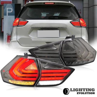 VLAND 2*LED Tail Lights For 2014-2019 Nissan Rogue Smoke Lens Sequential 4 PCS - Image 1 of 4