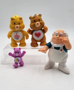 4 1980s Care Bear Figures 4" Birthday Tenderheart 5" Cloud Keeper Poseable 2" BF - Picture 1 of 20