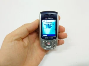 Samsung SGH E820 silber (entsperrt) Slide Handy einfach Basic ältere klein - Bild 1 von 12