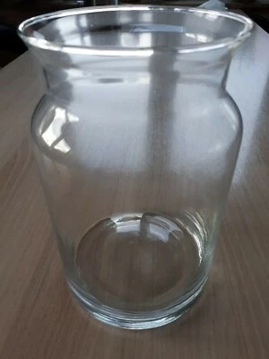 Glas Blümenvase Dekovase Flaschenbehälter 19 x 12 cm neu - Bild 1 von 4