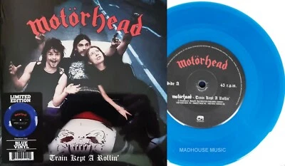 MOTORHEAD 7" Train Kept A Rollin' / Nothing Else Matters BLUE VINYL Limited Edn. - Image 1 of 4