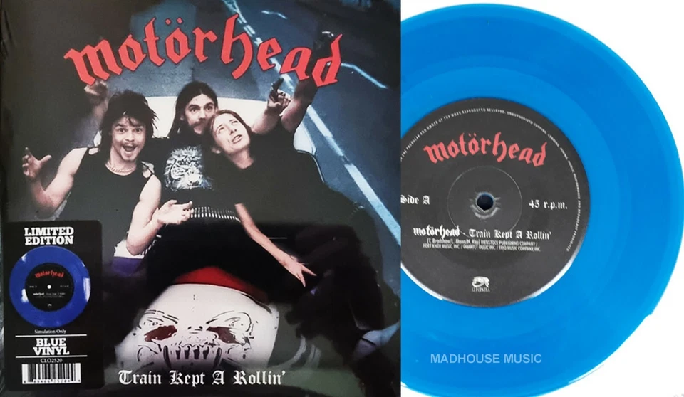 MOTORHEAD 7" Train Kept A Rollin' / Nothing Else Matters BLUE VINYL Limited Edn. - Image 1 of 4