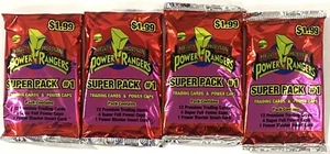 4 Sealed Packs 1995 Mighty Morphin Power Rangers Super Pack #1 Trading Cards New - Picture 1 of 4