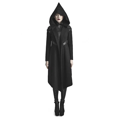 Chaqueta Abrigo con Capucha de Lana Pesada Steampunk Victoriano Gótico Punk para Mujer Adulta Foto 1 de 2