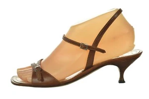 Philosophy Di Alberta Ferretti Womens Shoes Size 37 6 Brown Slingback Sandals - Picture 1 of 6