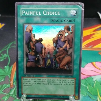 Painful Choice MRL-049 Heavily Played Super Holo Rare Yugioh Card Magic Ruler - Image 1 of 4