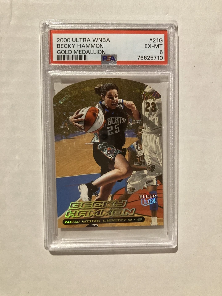 2000 Ultra WNBA Gold Medallion Becky Hammon RC PSA 6 - Image 1 of 1