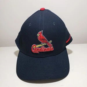 St Louis Cardinals Hat Cap Fitted Stretch S/M Blue Nike Dri-Fit MLB Preowned - Picture 1 of 10