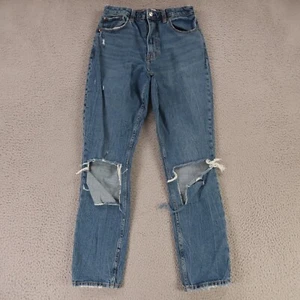 Pantalones de mezclilla Abercrombie & Fitch para mujer 27 4L azul algodón años 90 ajustados tiro alto 27x28 - Imagen 1 de 7