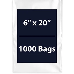 1.5Mil 16" X 14" X 36" | Clear Gusseted Bags, Heat Sealable | Multiple Bags - Picture 1 of 13