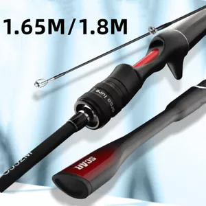 1.65M/1.8M Carbon Fiber Fishing Rod Spinning Casting Poles Travel Lure Rod 2 Sec - Picture 1 of 44