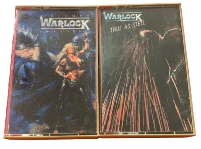 Warlock Triumph And Agony 1987/Warlock True As Steel 1986 Cassette Lot Rock  Foto 1 de 4