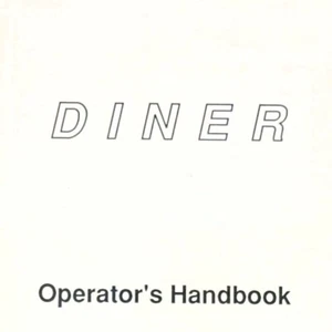 Manual de operador de juego de máquina de pinball Williams Diner ORIGINAL - Imagen 1 de 3