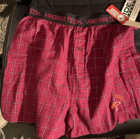Virginia Tech VT Men's Boxers Flannel Boxer Shorts NWT Cover
