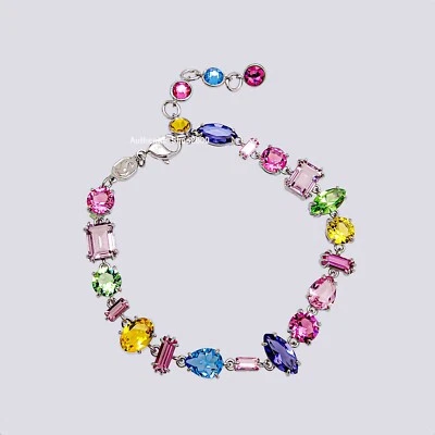NEW 100% Authentic SWAROVSKI Rhodium Mixed Shapes Gema Crystal Bracelet 5656427 - Image 1 of 3