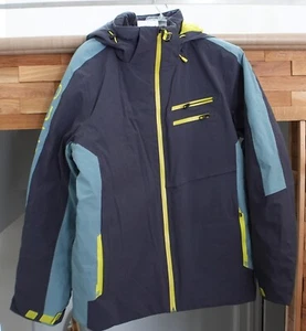 SPYDER ORBITER 221024 Men’s XL Ski/Snowboard Winter Jacket Grey/Teal, NWT - Picture 1 of 12