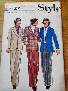 STYLE SEWING PATTERN NO. 4727 MAN'S SUIT SIZE 42" - Picture 1 of 4