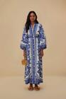 NW AUTH FARM RIO Off-White Blue Flora Tapestry Maxi Dress SZ EXTRA LARGE XL