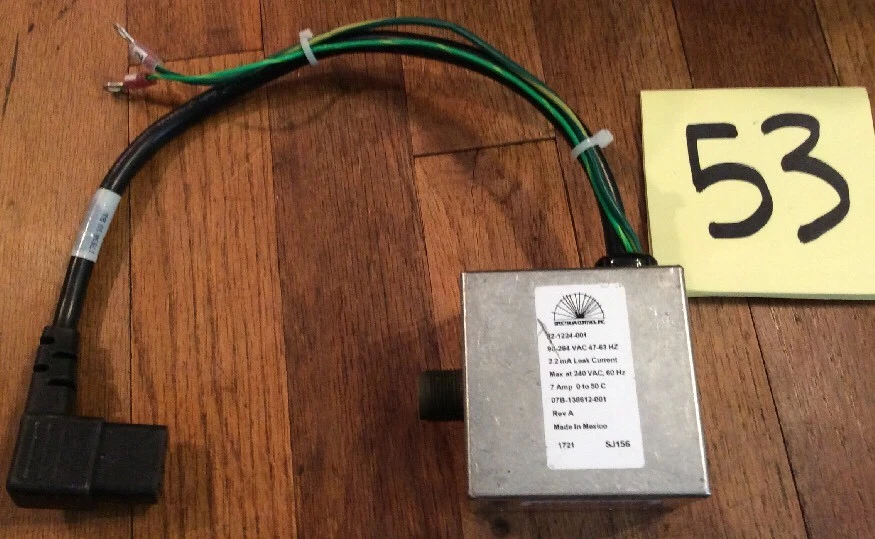 SPECTRUM CONTROL POWER FILTER 52-1224-001 07B-138612-001 90-264 VAC 47-63 HZ - Image 1 of 1