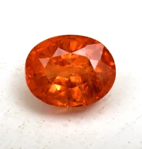 Natural Orange Garnet Spessartite Garnet 11.90 Ct Certified Loose Gemstone - Picture 1 of 5