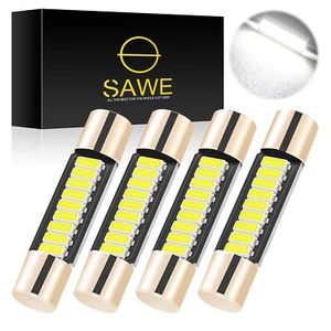 4 x Blanco T6 28MM 9SMD Bombilla LED Coche Tocador Espejo Luz Parasol Fusible Lámpara 6641 - Imagen 1 de 5