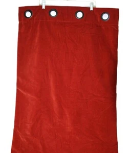 Pottery Barn Velvet Grommet Drape Burnt Orange/Rust 50x124 Long Curtain Panel - Picture 1 of 8