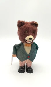 VINTAGE SPIELZEUG AUFZIEHBÄR MIT STOCK MADE IN JAPAN - Bild 1 von 5
