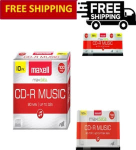 Maxell, 1-Time Recording Recordable CD (Audio Only) 700mb/80 Min,Premium Quality - Picture 1 of 20