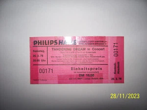 Alte Konzertkarte, Ticket, Konzertkarte, Tangerine Dream 1978 - Bild 1 von 1