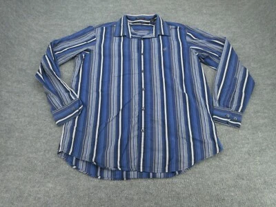 Sean John Shirt Mens XXL 2XL Blue Striped Long Sleeve Button Up Original Adult - Image 1 of 4